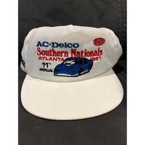 Vintage 1991 NHRA AC Delco southern nationals lightweight SnapBack hat-NWOT